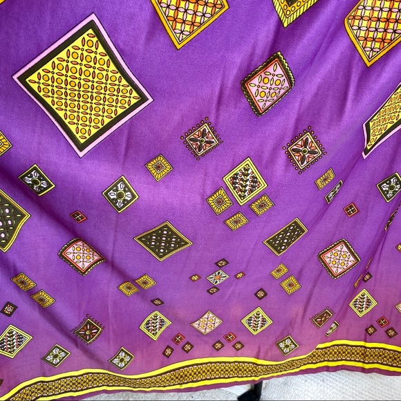 Vintage 60s 70s Marshall Fields Boho Print Dress - Picture 3 of 8